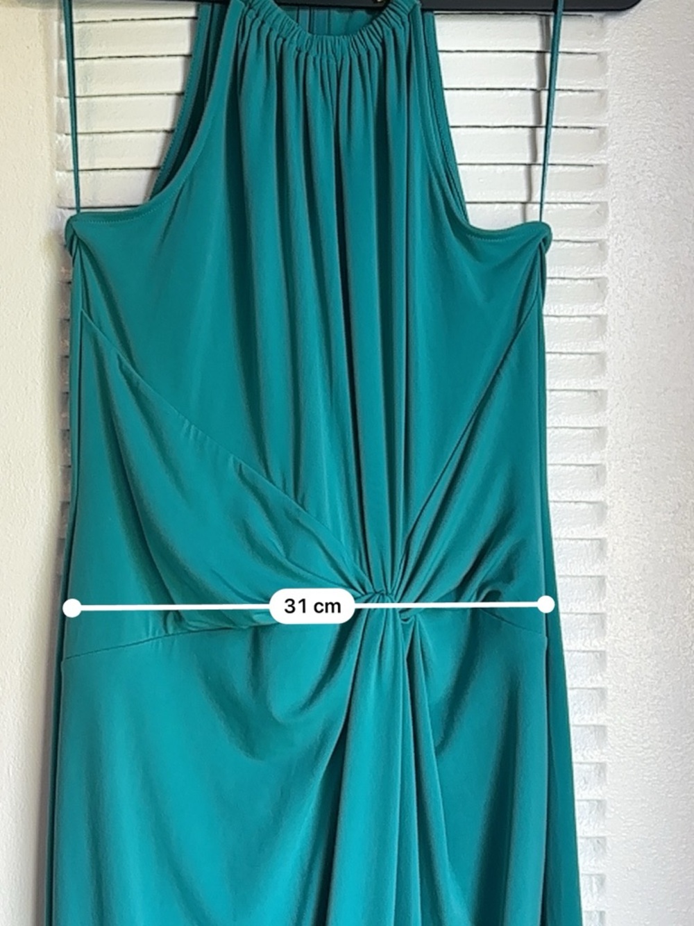 Elegant Emerald Drape Dress by Michael Kors – Size M ✨💚 - Picture 10 of 11